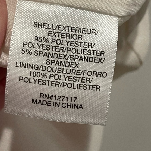 Badgley Mischka Cream Midi Dress Puff Origami Sleeves Square Neck size 8 NWOT - Picture 6 of 11